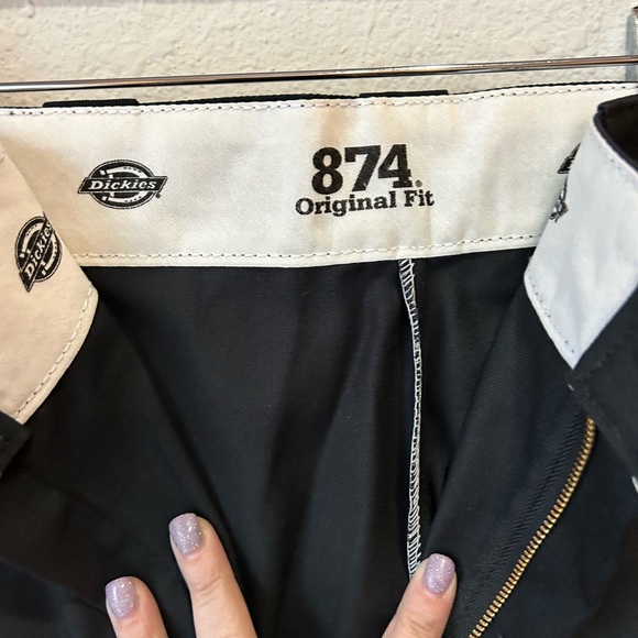 DICKIES 874 ORIGINAL FIT WORK PANTS MENS 48 X 34 BLACK FLEX MOVEMENT - Picture 2 of 5